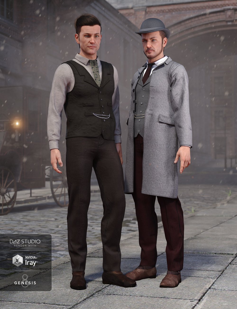 图片[1]-[daz服装] Genesis 8男款维多利亚中期服装纹理（s）-DAZ爱好者