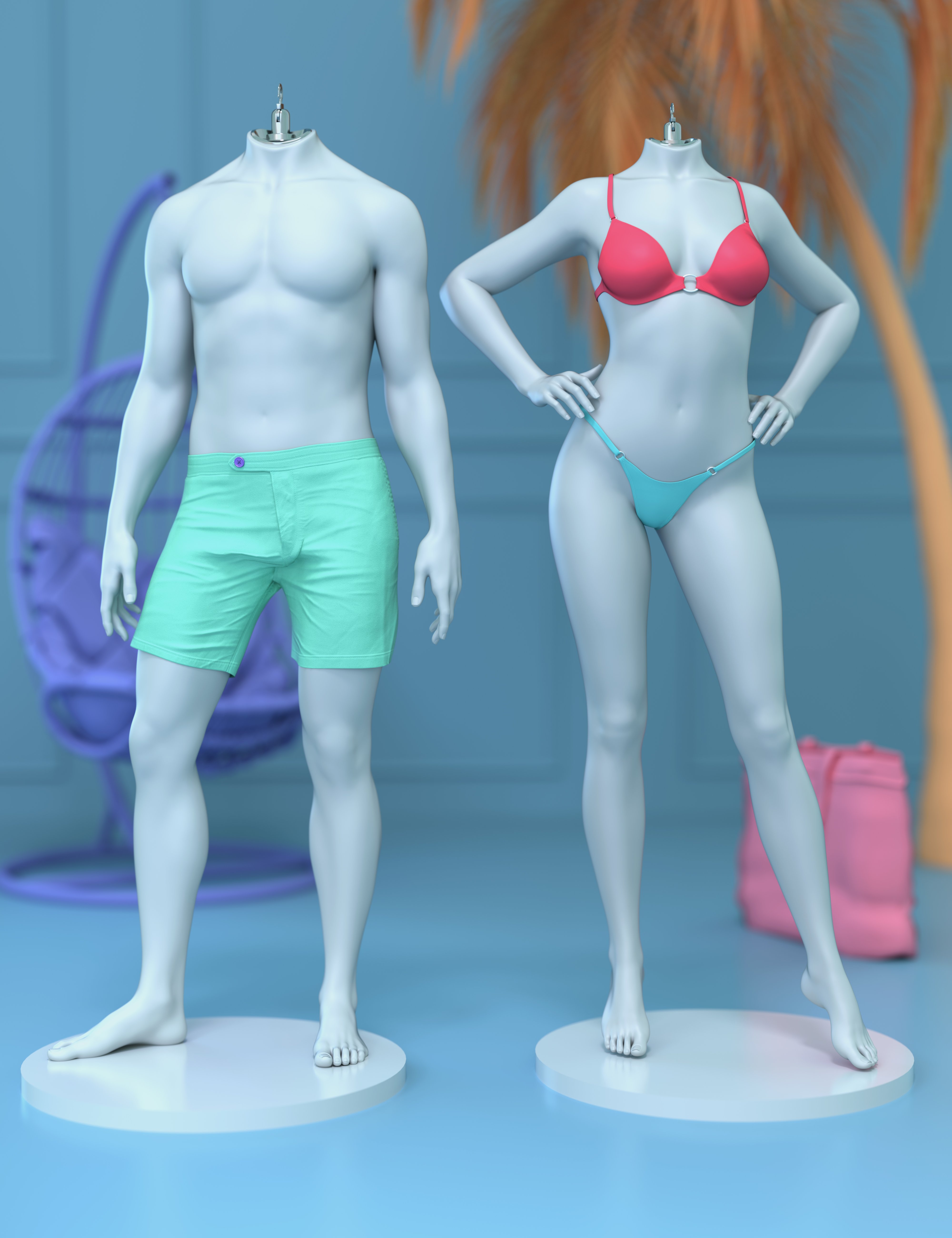 图片[1]-[daz姿势] 创世纪9、8和3的无运动人体模型姿势-DAZ爱好者