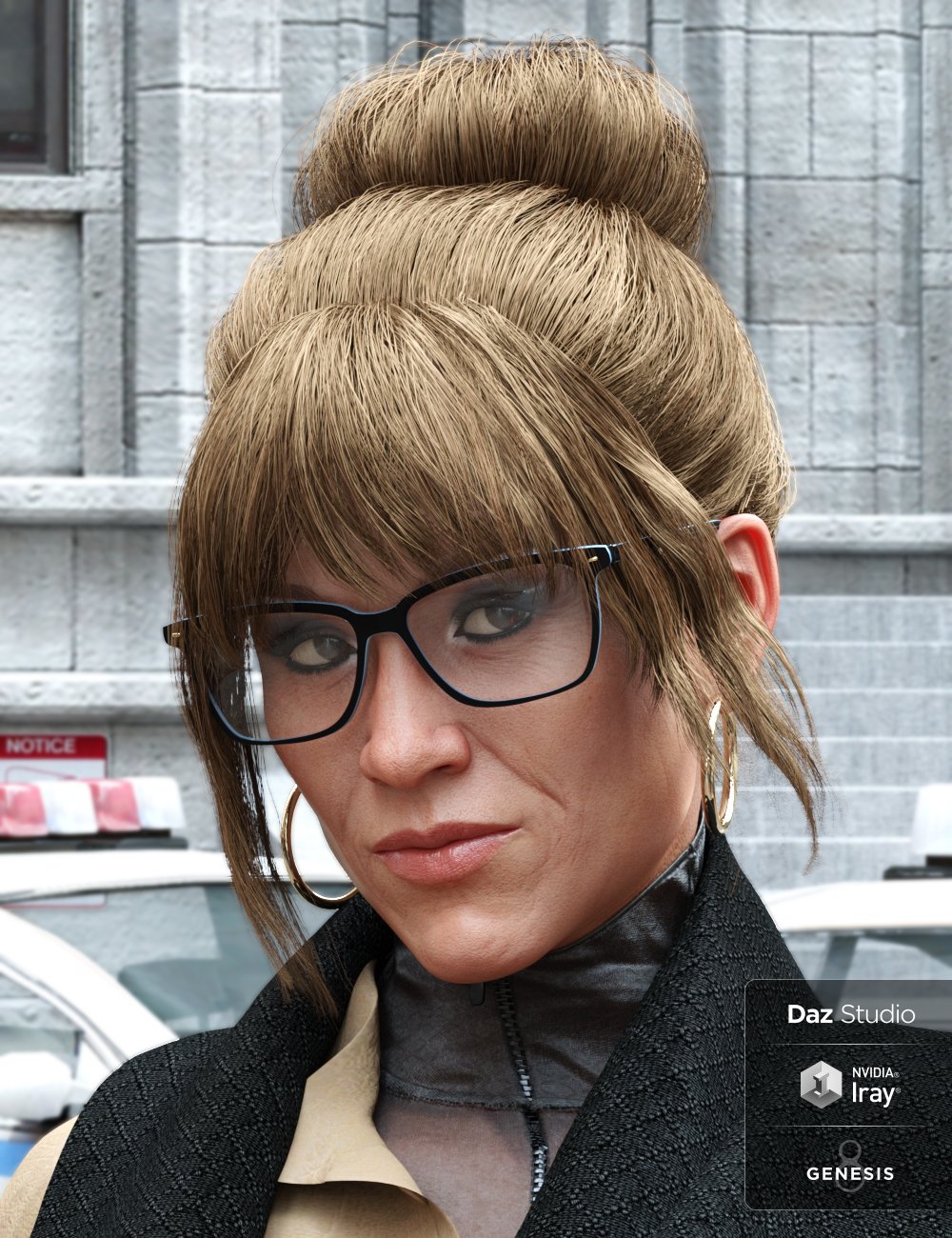 图片[1]-[daz发型] MRL Messy Bun for Genesis 8雌性-DAZ爱好者