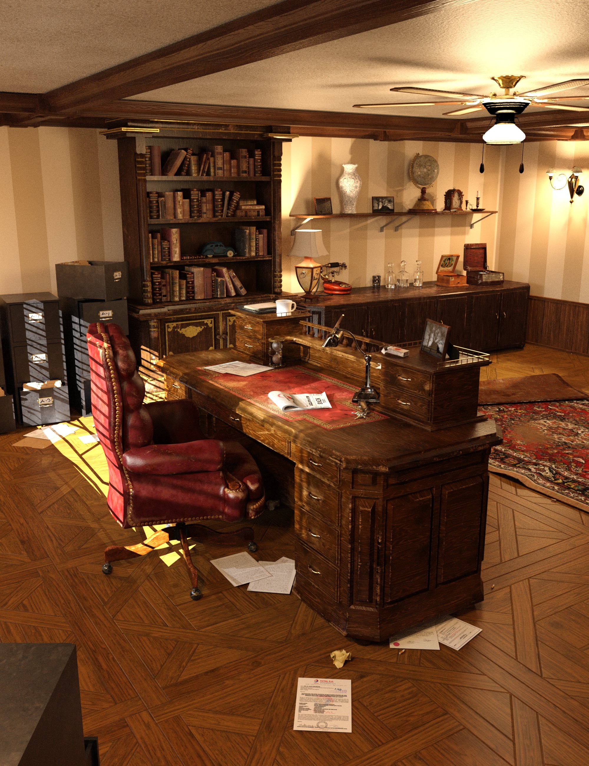 图片[1]-[daz场景] 神秘办公室-DAZ爱好者