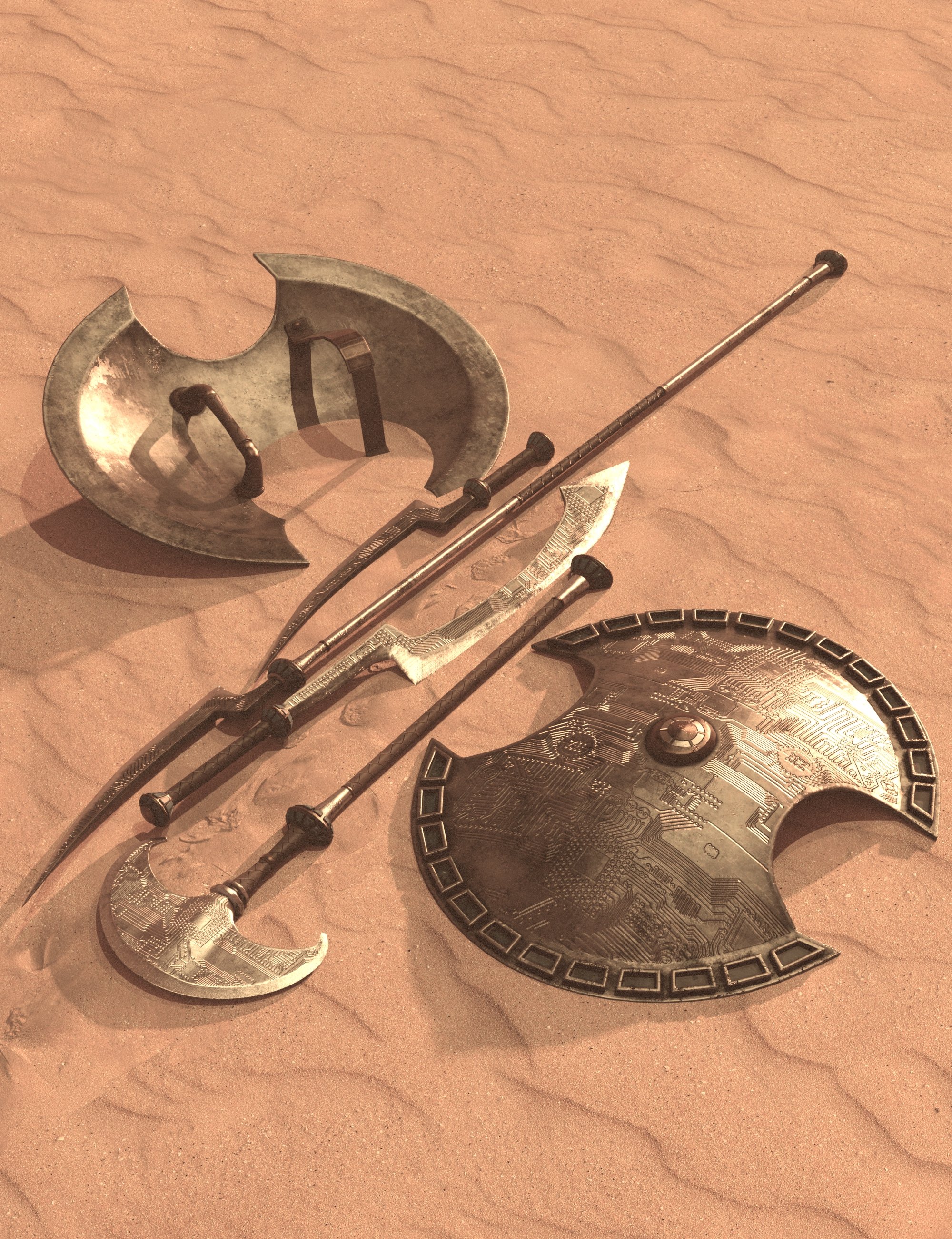 图片[1]-[daz道具] Nefertari武器收藏-DAZ爱好者