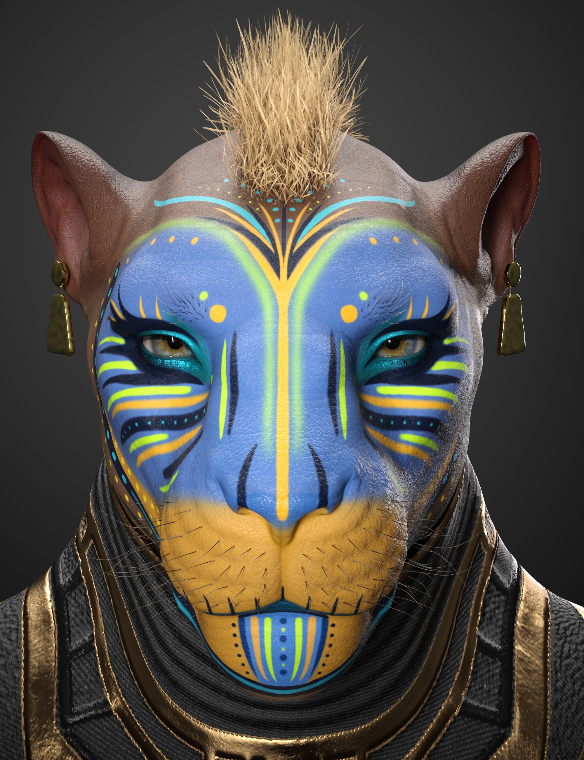 图片[1]-[daz服装] Niketa the Lioness Makeup系列-DAZ爱好者