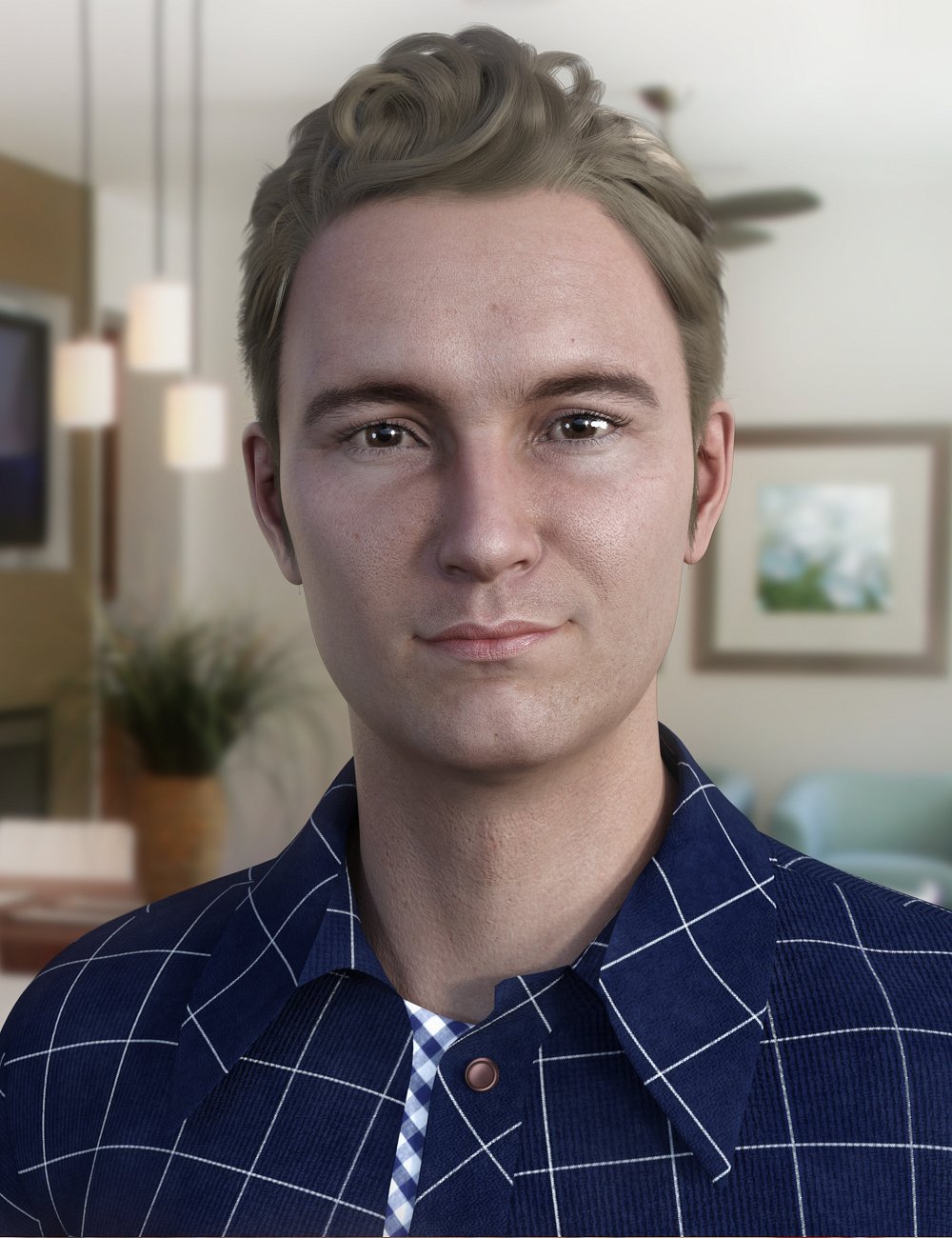 图片[1]-[daz发型] 保罗头发创世纪8和8.1雄性-DAZ爱好者