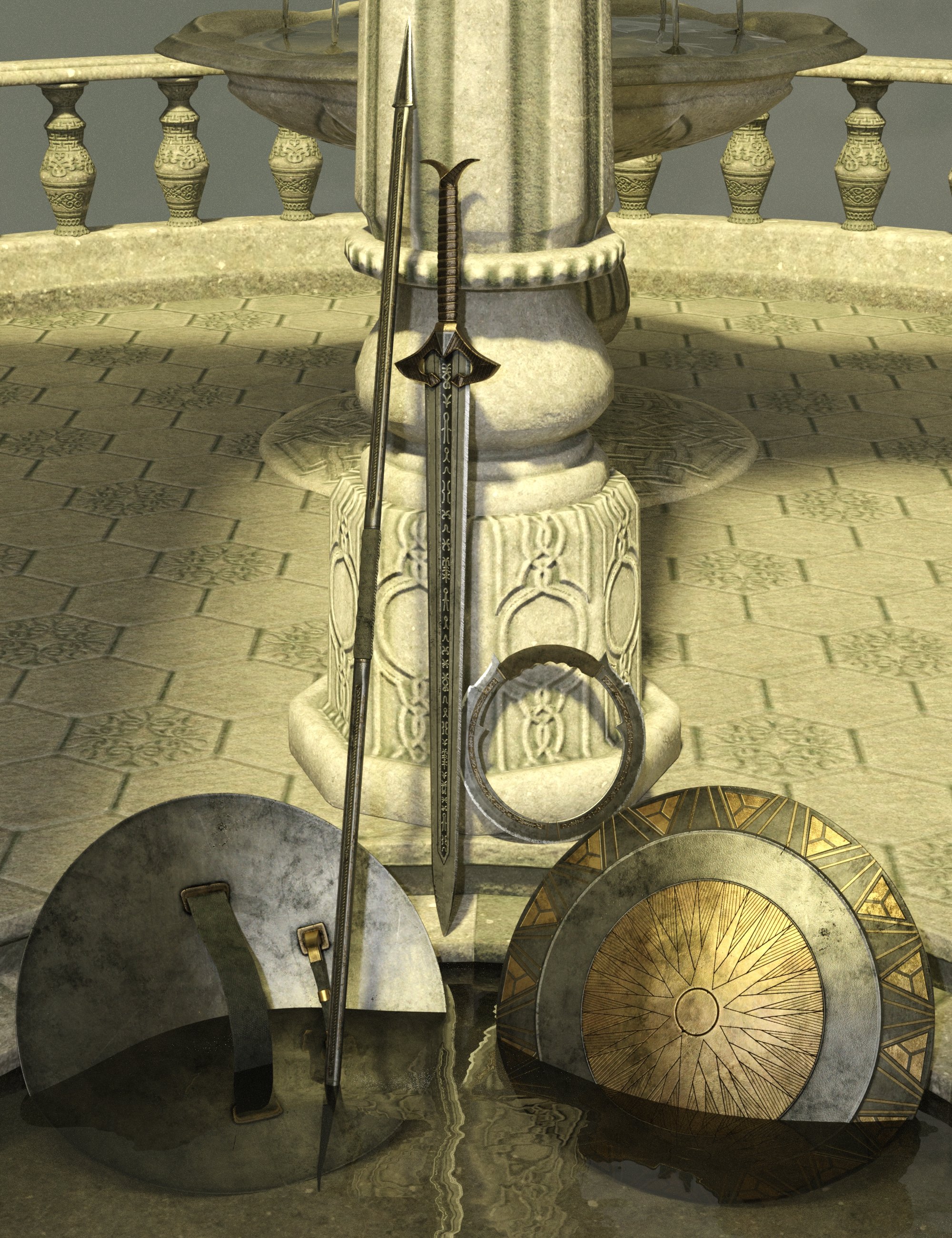 图片[1]-[daz道具] Phaedra WeaponS系列-DAZ爱好者