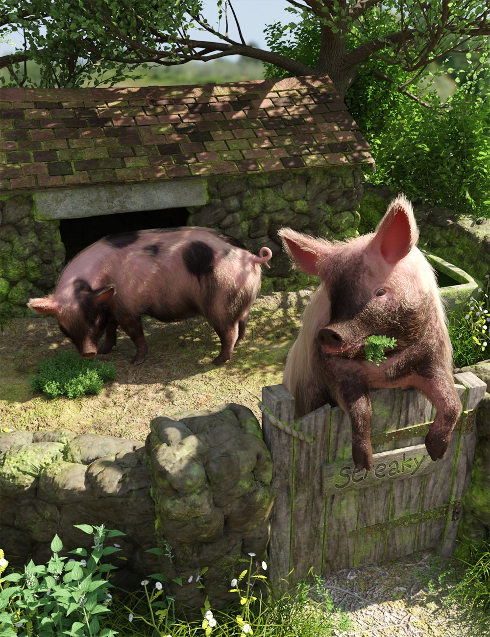 图片[1]-[daz场景] 猪圈-DAZ爱好者