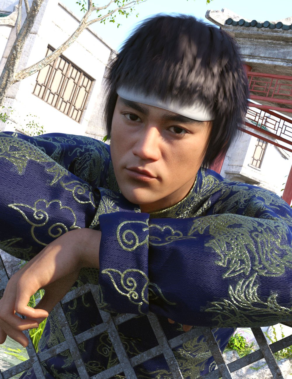 图片[1]-[daz服装] PS Loong Hair for Genesis 8和8.1雄性-DAZ爱好者