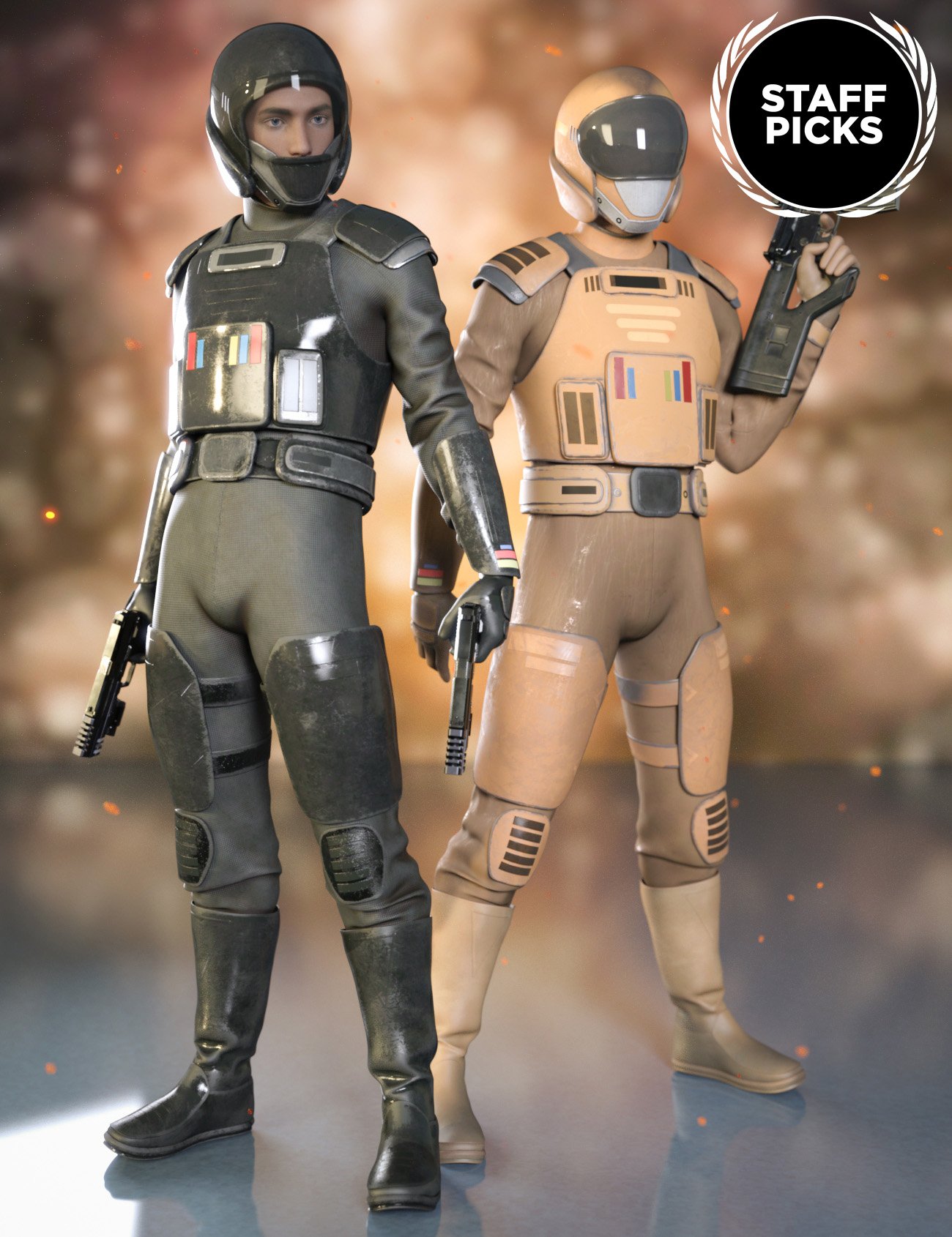 图片[1]-[daz服装] 科幻星舰飞行员装备为创世纪8雄性-DAZ爱好者