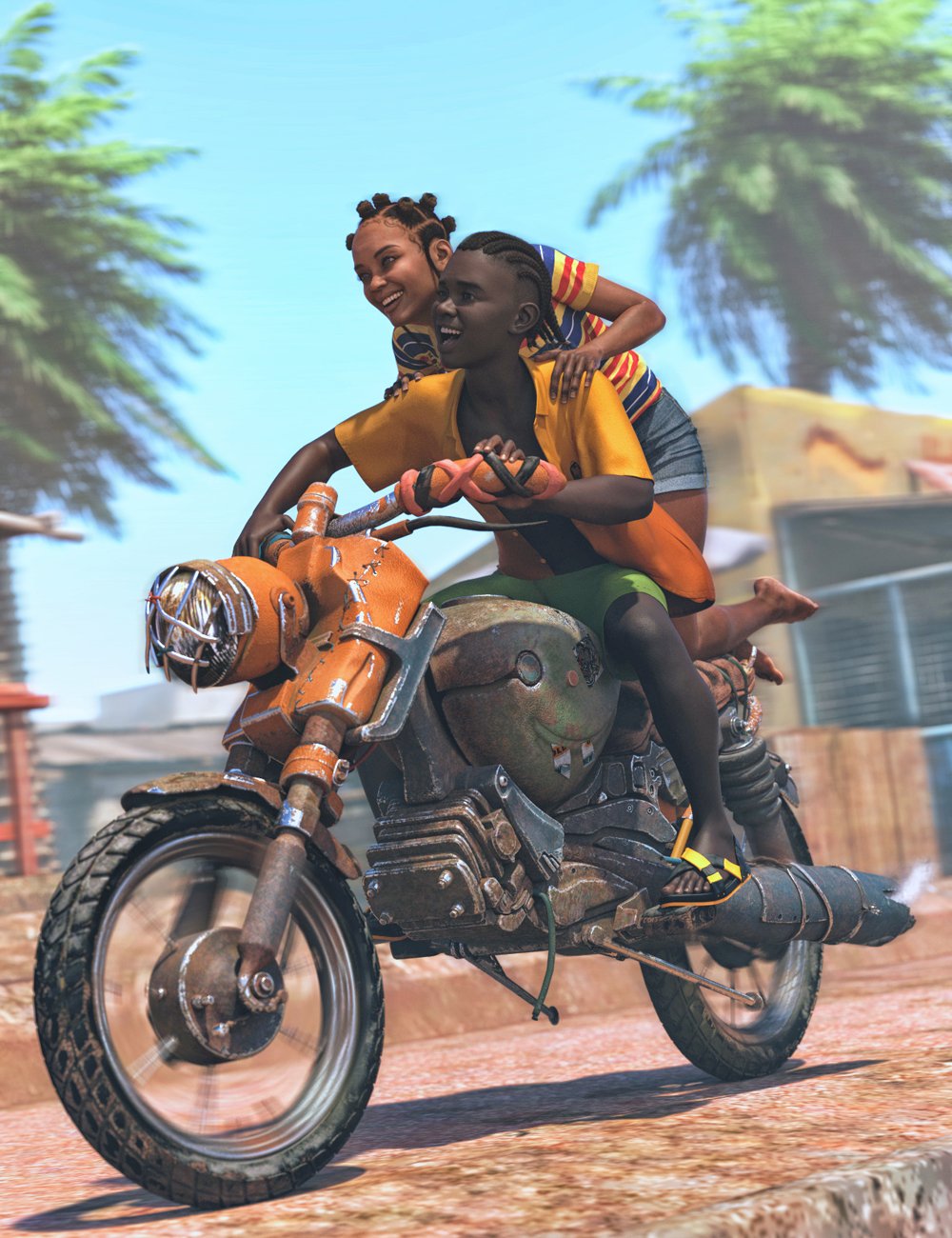 图片[1]-[daz载具] 报废摩托车-DAZ爱好者