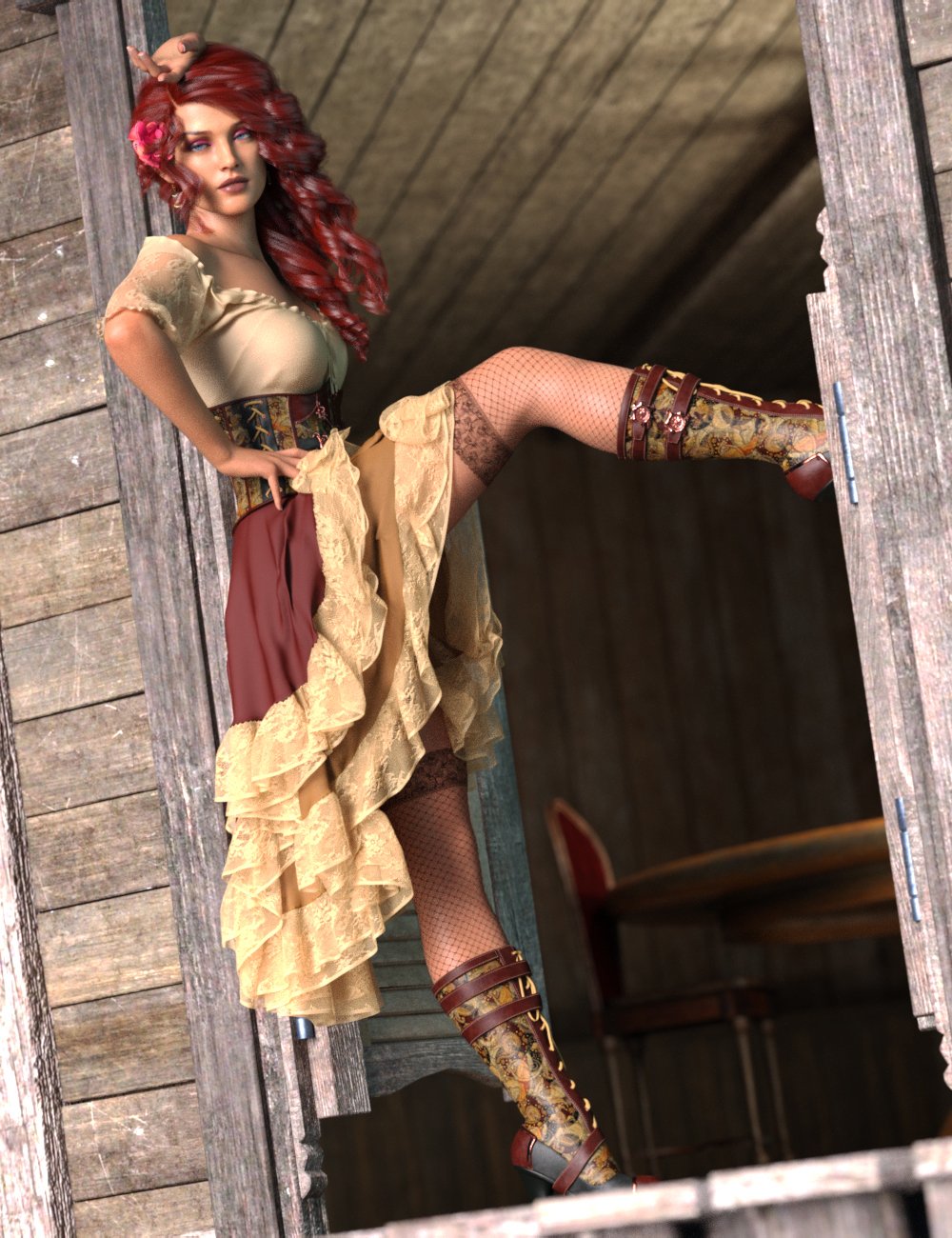 图片[1]-[daz姿势] Showgirl姿势创世纪8.1女性-DAZ爱好者