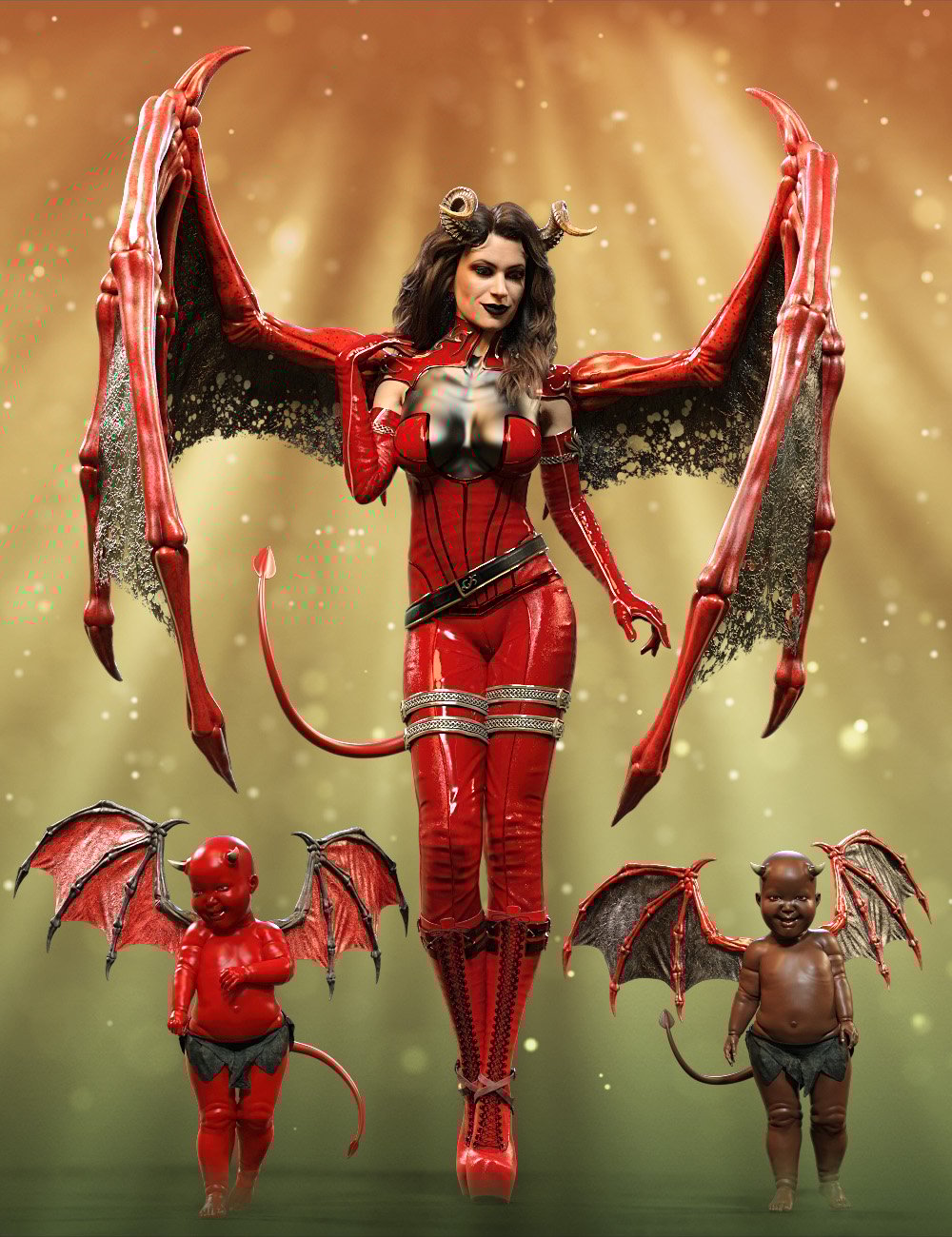 图片[1]-[daz服装] 琥珀翅膀纹理扩展-DAZ爱好者