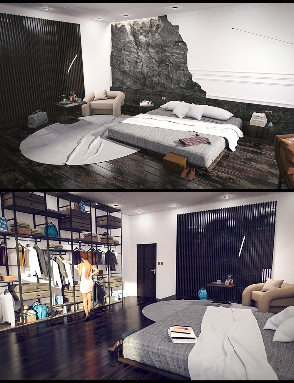 图片[1]-[daz场景] 悬崖屋卧室-DAZ爱好者