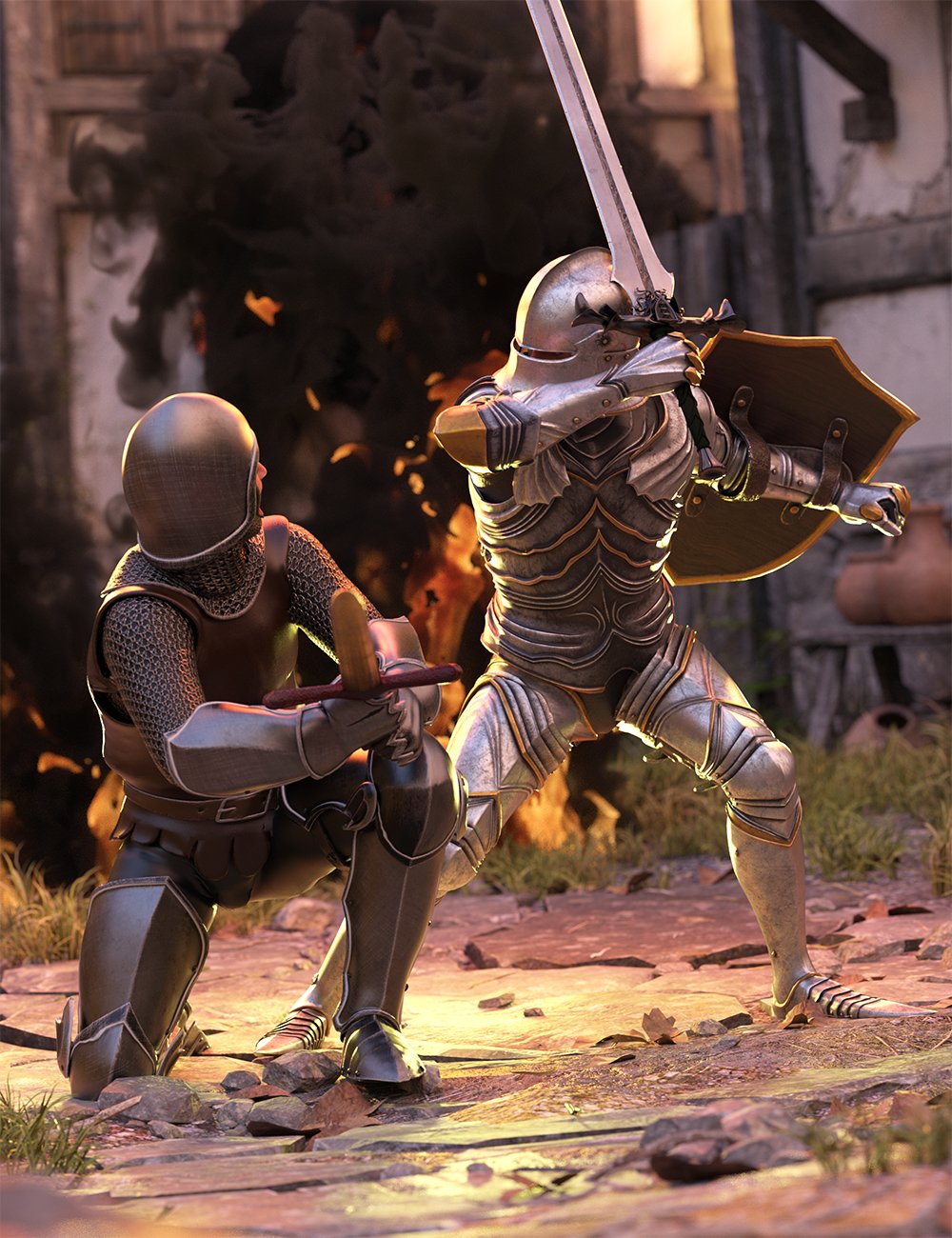 图片[1]-[daz姿势] 创世纪9号基地的Joust姿势-DAZ爱好者