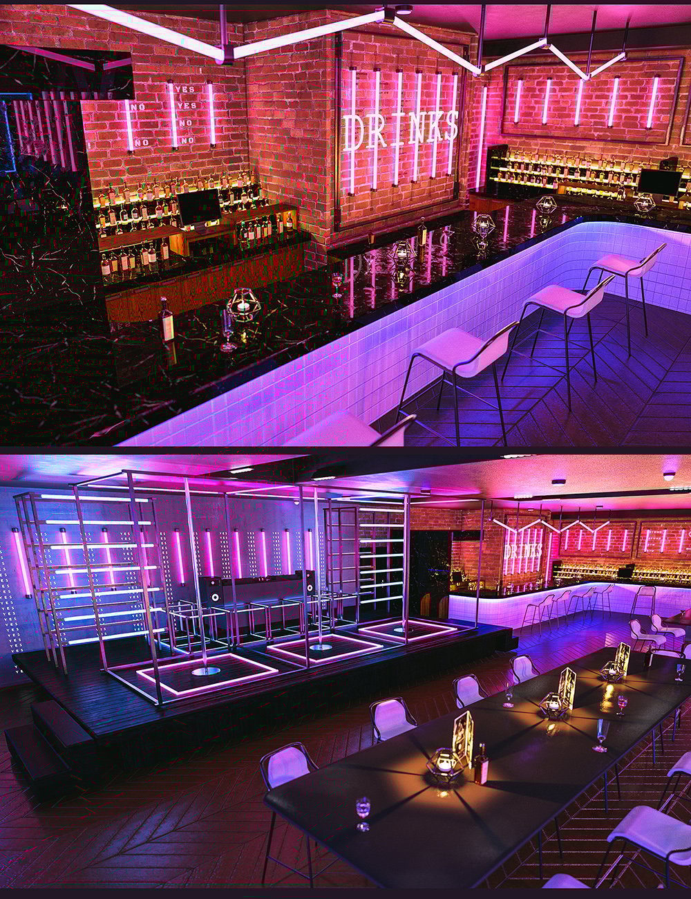 图片[1]-[daz场景] 霓虹灯酒吧-DAZ爱好者