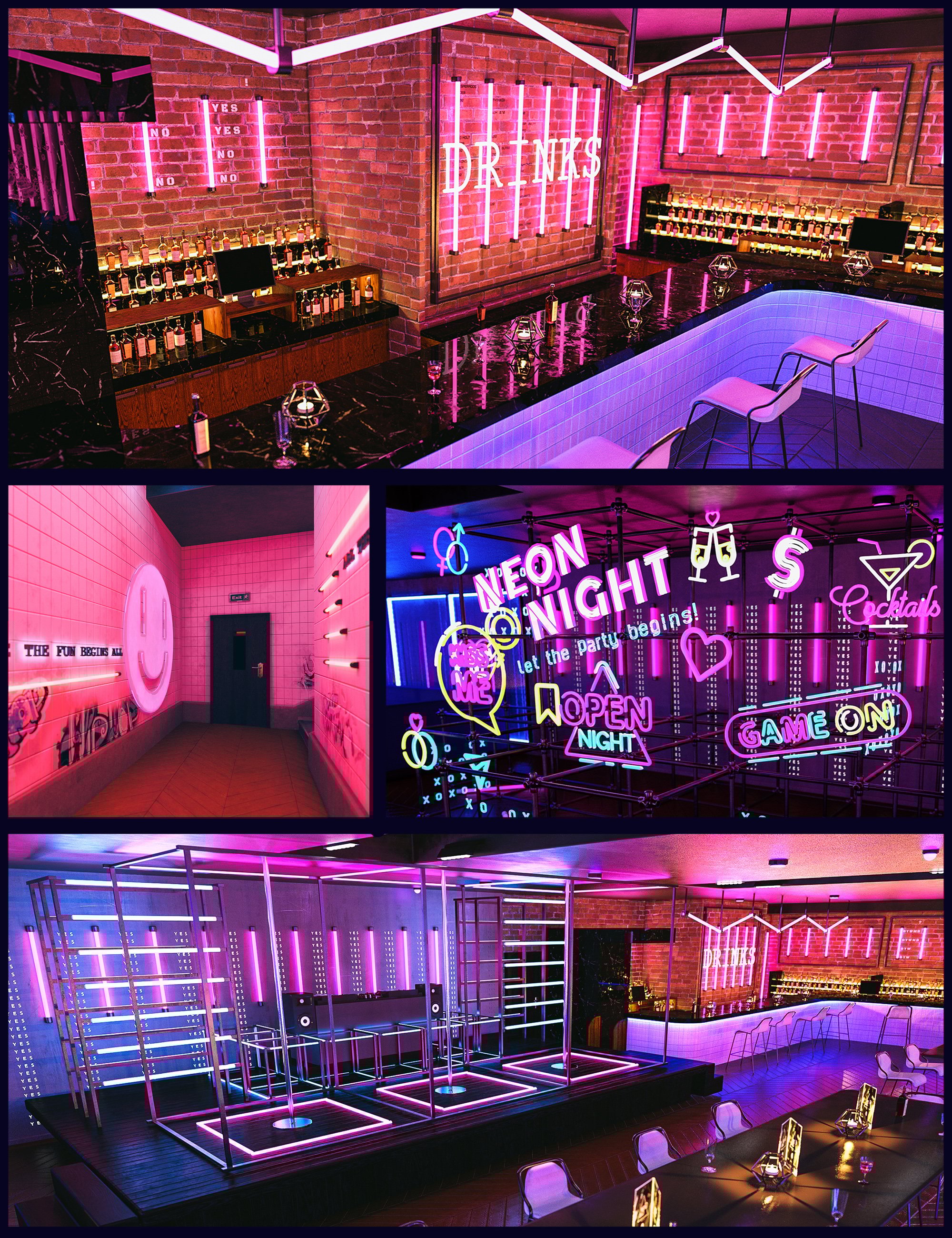 图片[1]-[daz合集] 霓虹灯酒吧环境包-DAZ爱好者