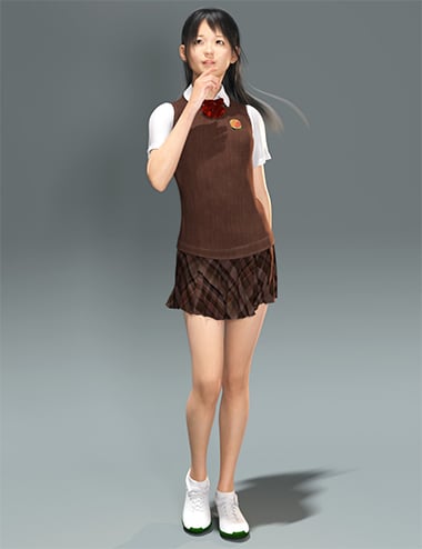 图片[1]-[daz服装] dForce Genesis 8和8.1女性春季校服-DAZ爱好者