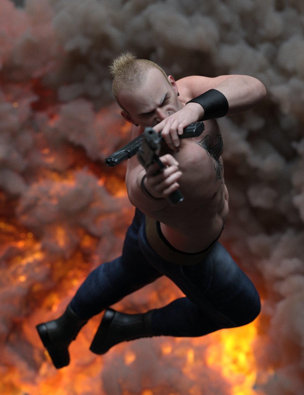 图片[1]-[daz姿势] 创世纪8号男选手艰难的生活姿势-DAZ爱好者