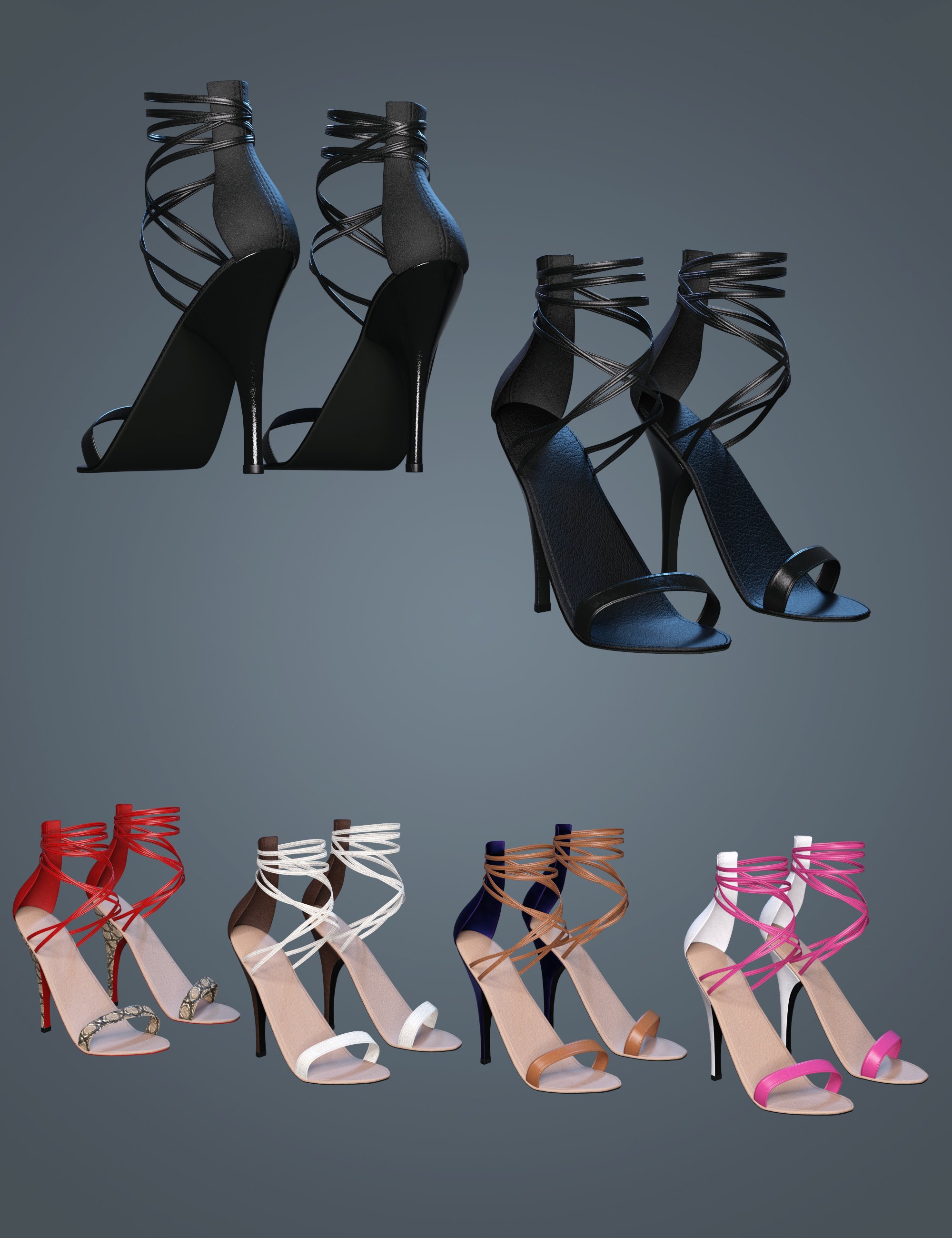 图片[1]-[daz服装] Genesis 8和8.1女性时尚社交鞋-DAZ爱好者