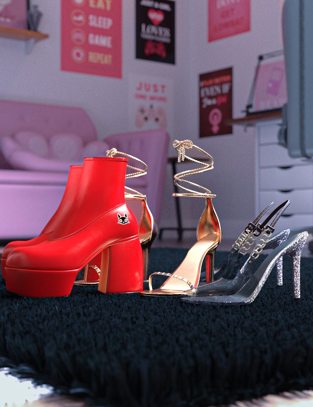 图片[1]-[daz服装] 创世纪9的Triple Desire鞋款-DAZ爱好者