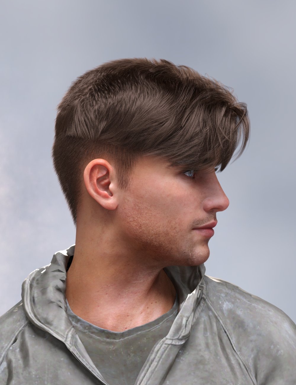 图片[1]-[daz发型] Vekko大学Genesis 9和Genesis 8雄性的头发-DAZ爱好者