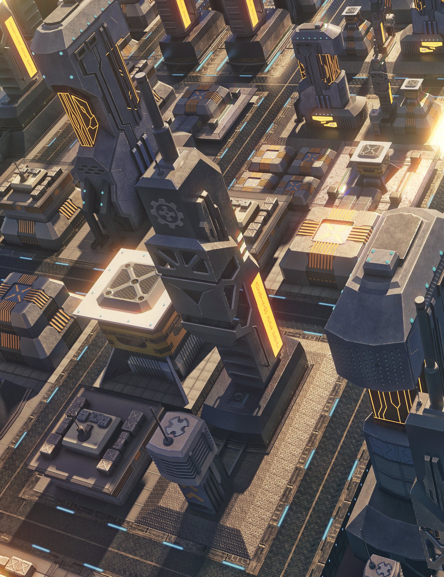 图片[1]-[daz场景] X-BIT未来太空建筑-DAZ爱好者