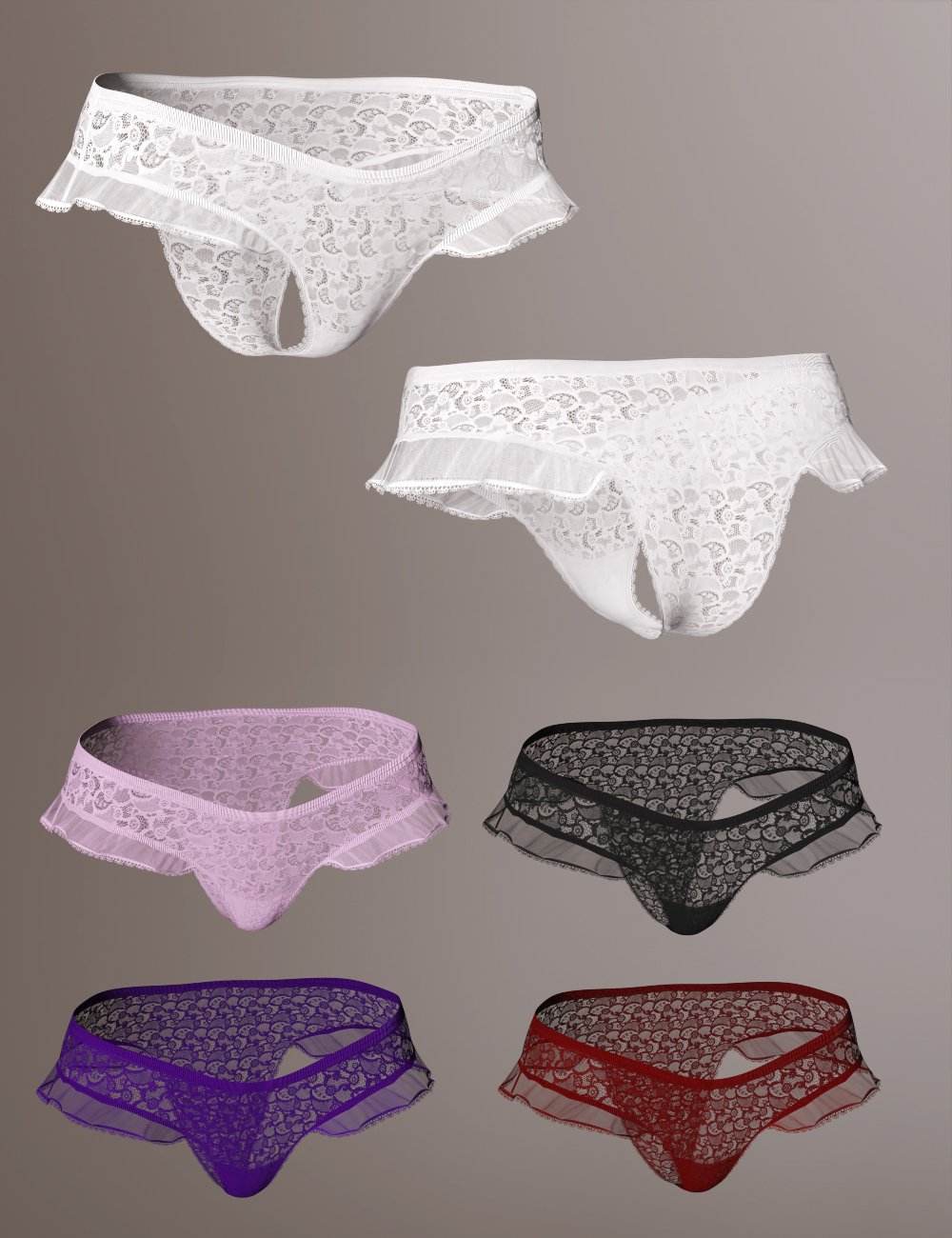 图片[1]-[daz服装] X-Fashion激情蕾丝内衣Genesis 8和8.1女性版dForce Bottoms-DAZ爱好者