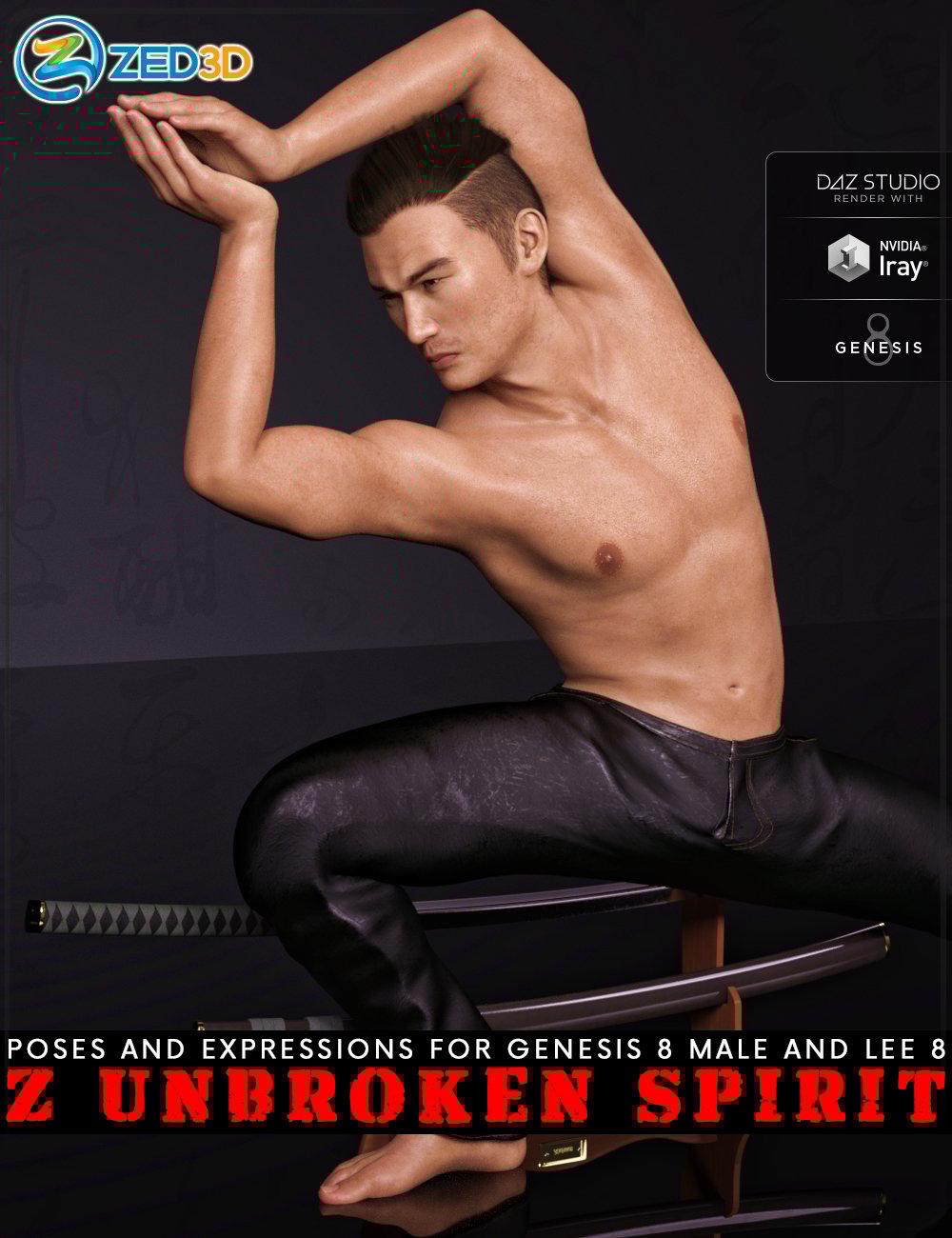图片[1]-[daz姿势] Z坚不可摧的精神-创世纪8男性和李8的姿势和表情-DAZ爱好者