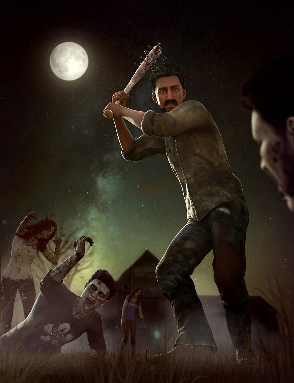 图片[1]-[daz姿势] 僵尸和幸存者的姿势和道具-DAZ爱好者