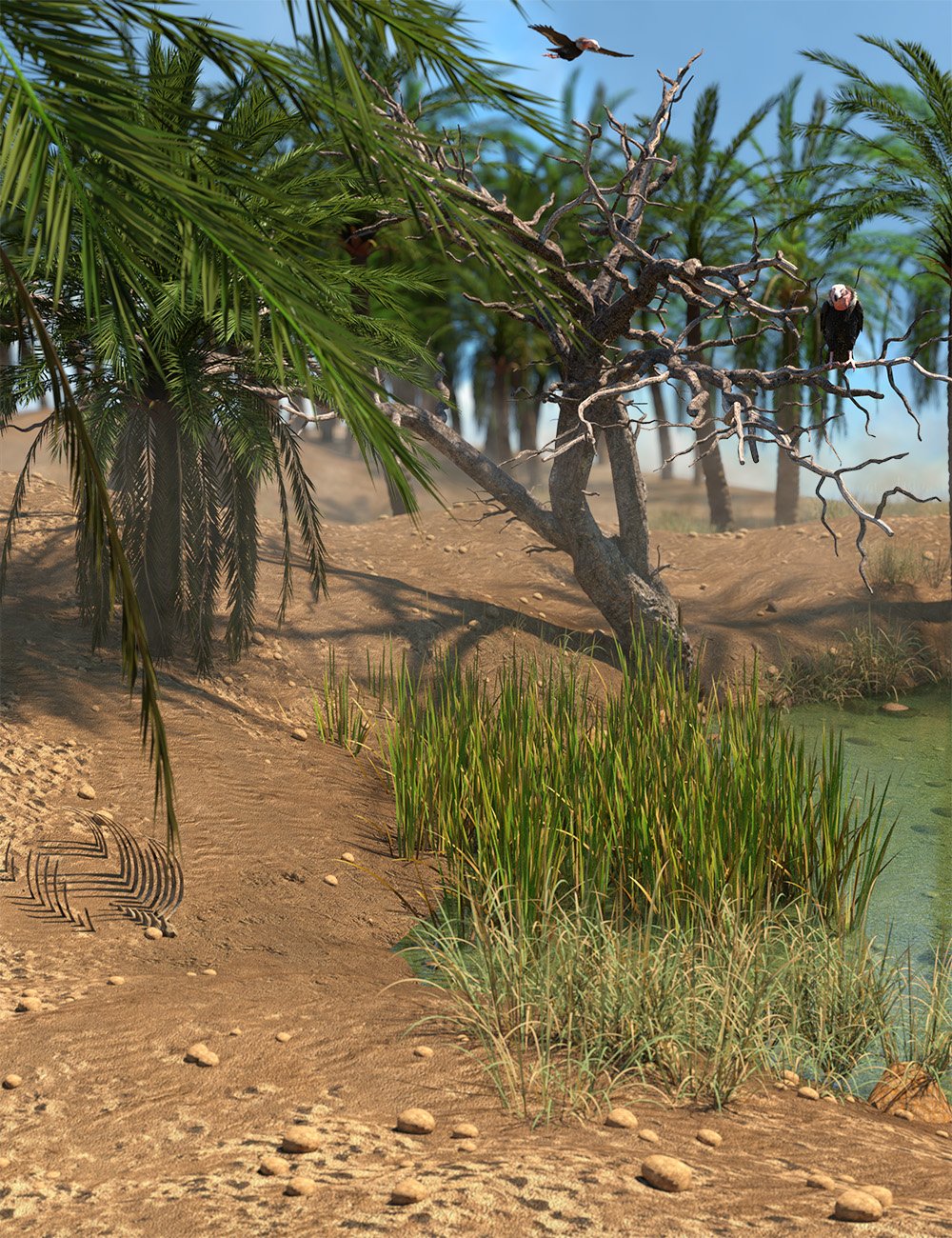 图片[1]-[daz场景] 伊拉克沙漠立体模型-DAZ爱好者