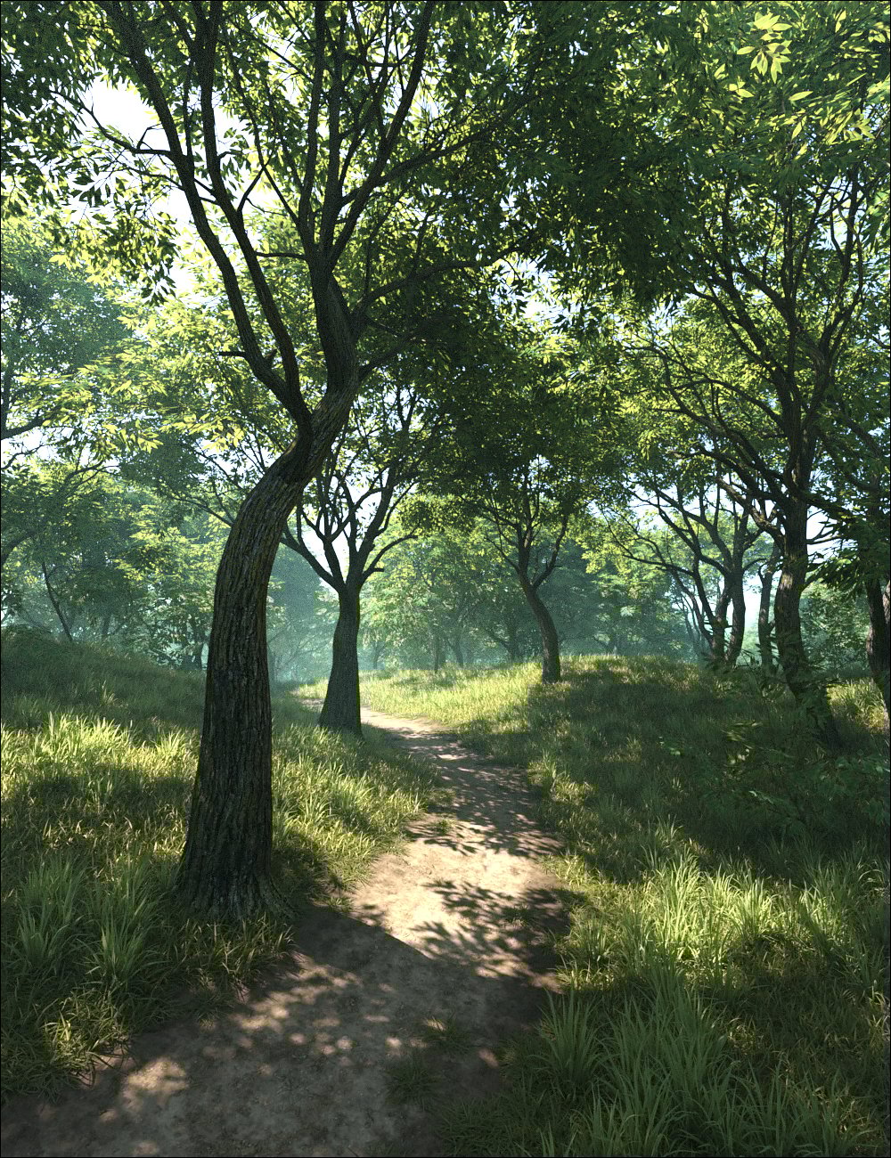 图片[1]-[daz场景] 绿色的树林-DAZ爱好者