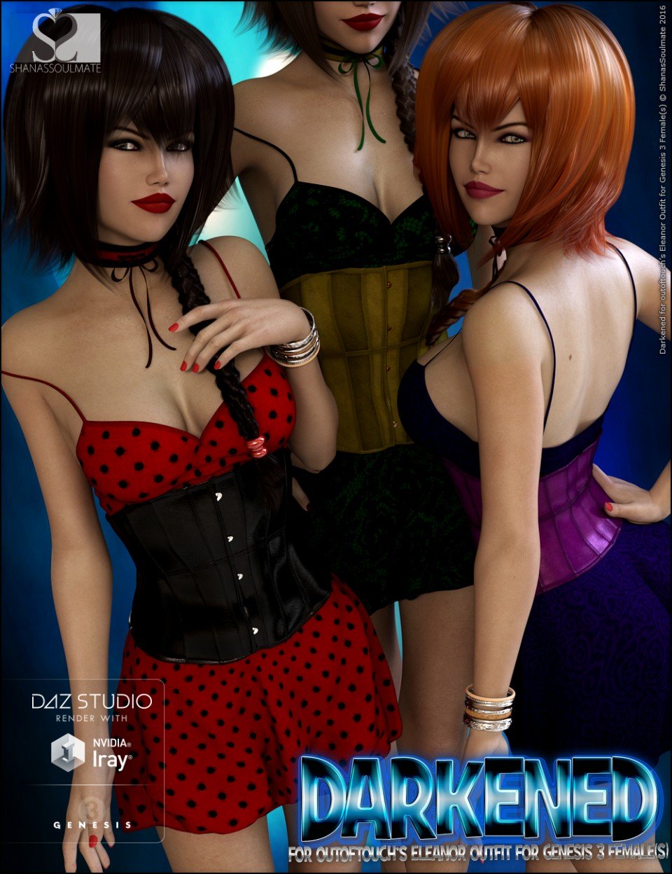 图片[1]-[daz服装] 埃莉诺的深色服装-DAZ爱好者