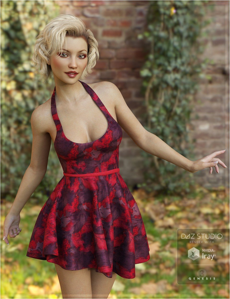 图片[1]-[daz服装] 《创世纪》第三章女性的含羞草连衣裙-DAZ爱好者