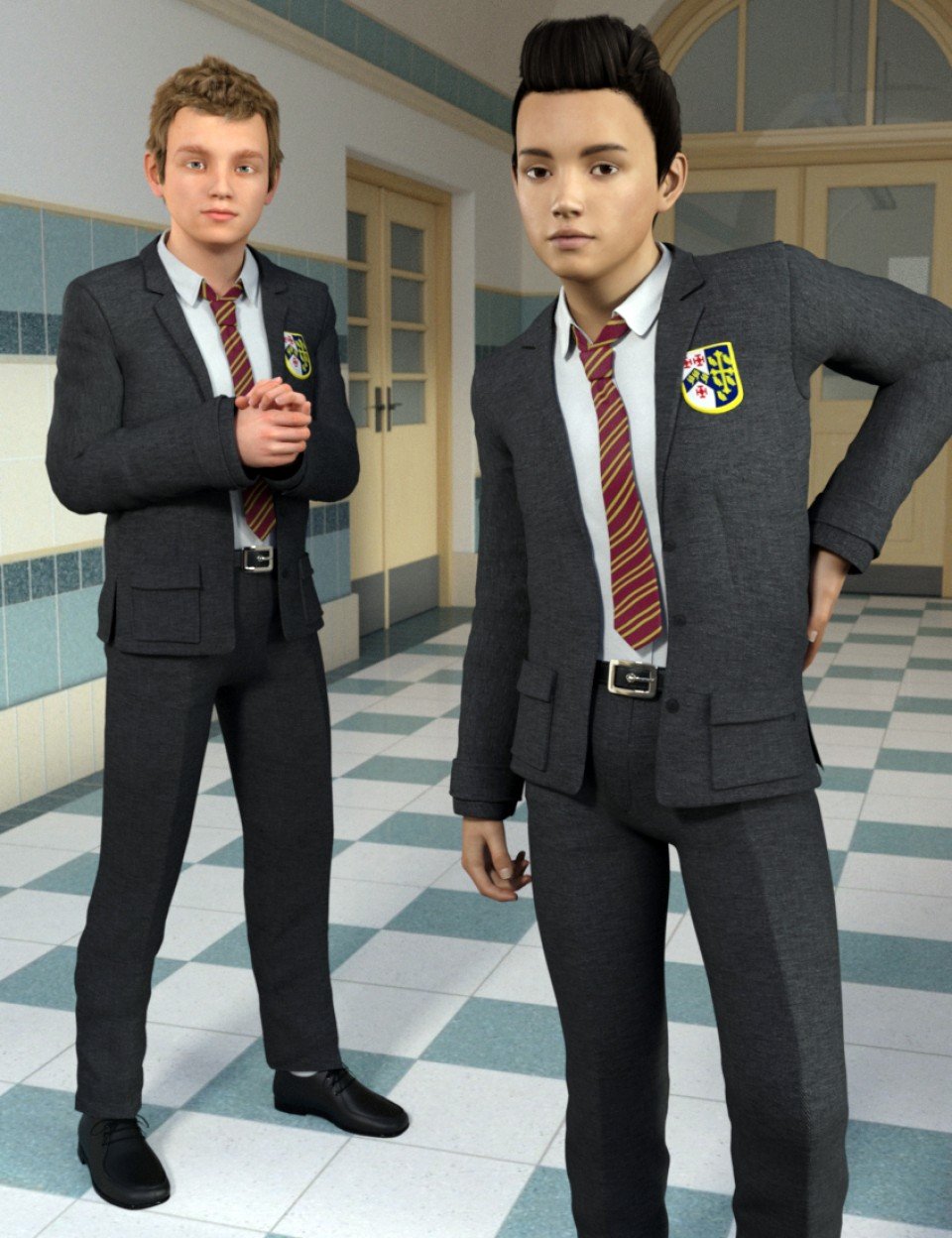 图片[1]-[daz服装] 上学时间创世纪3男-DAZ爱好者