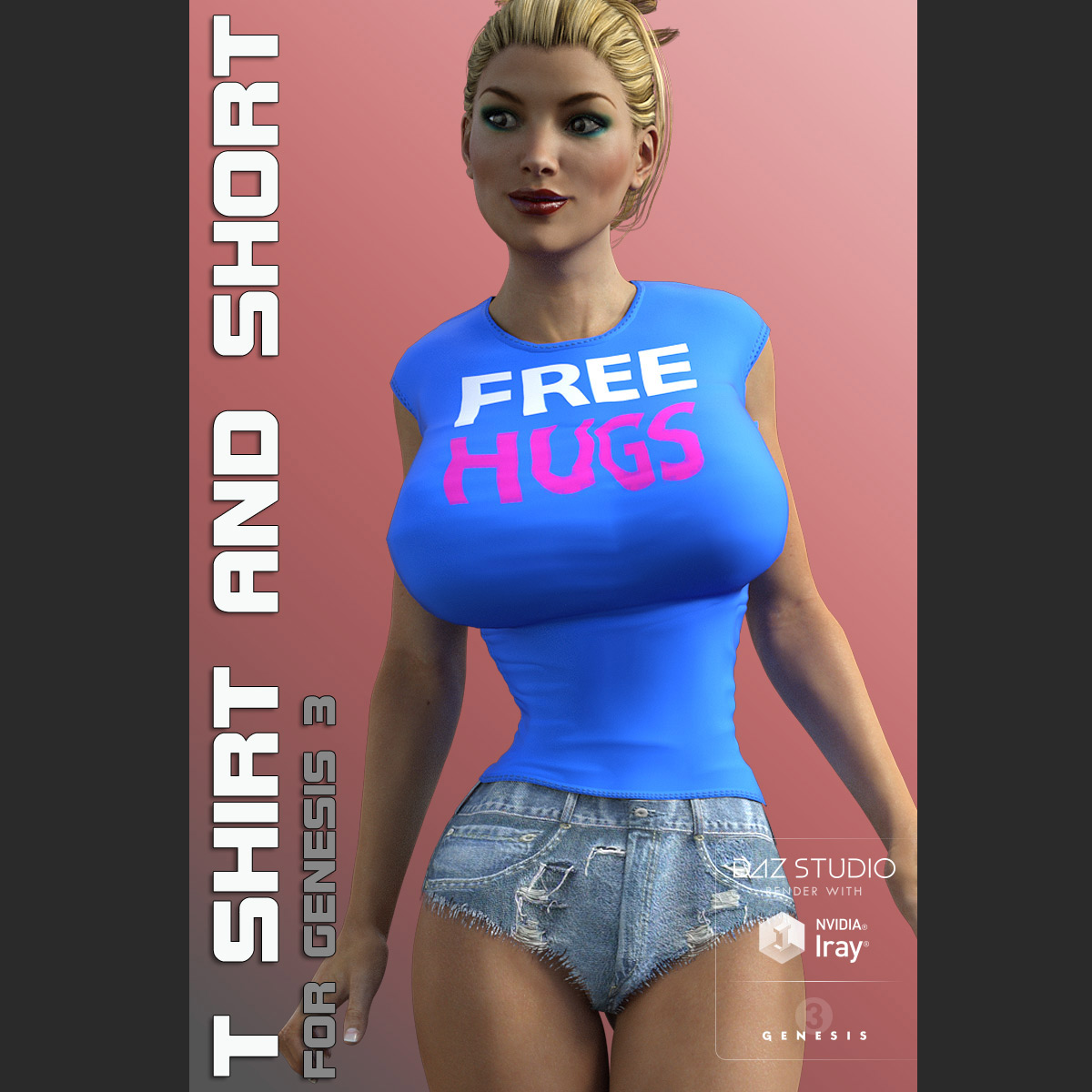 图片[1]-[daz服装] t恤&短G3女(s) V7-DAZ爱好者