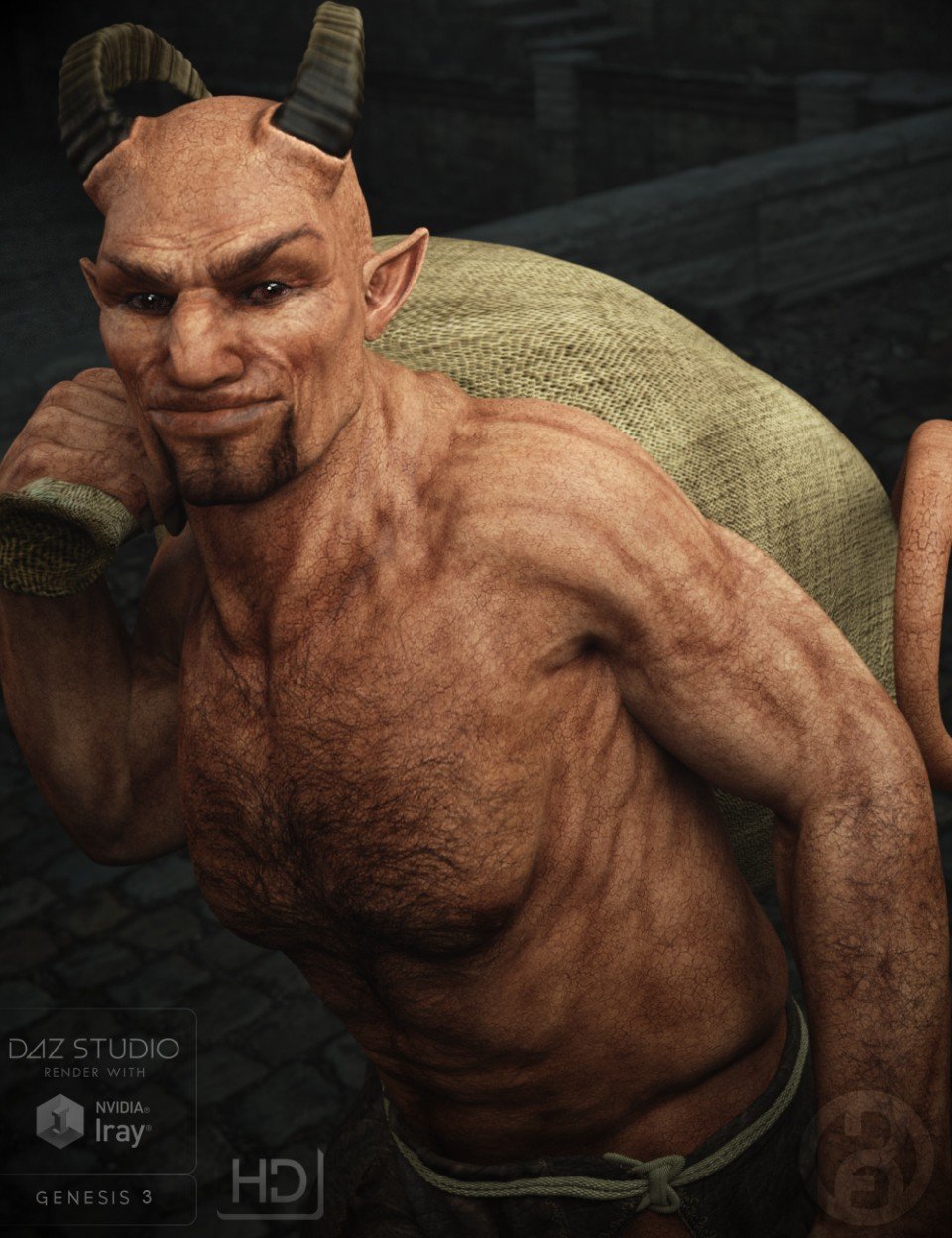 图片[1]-[daz角色] Krampus恶魔为创世纪3男-DAZ爱好者