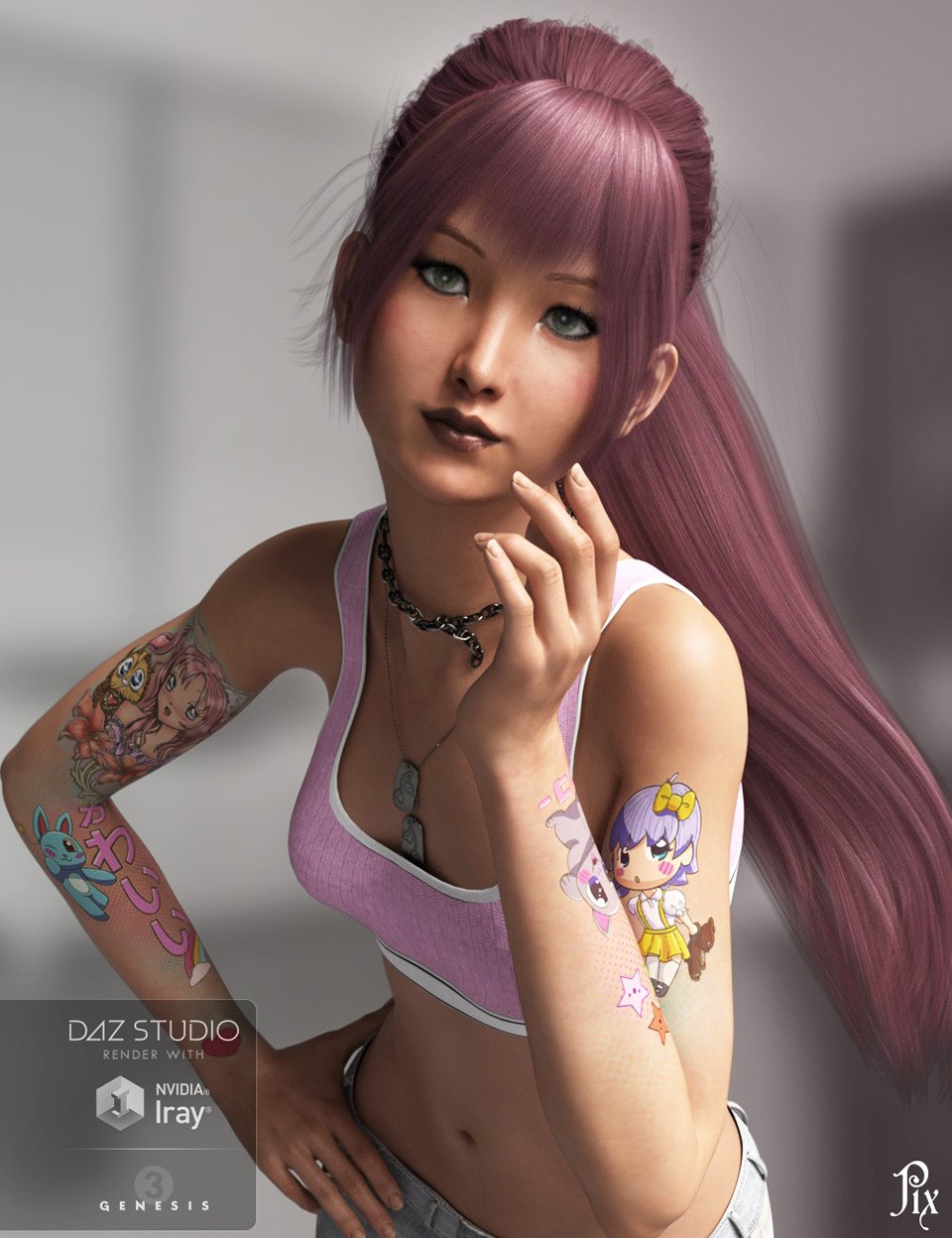 图片[1]-[daz角色] 为维多利亚和爱子拍照-DAZ爱好者