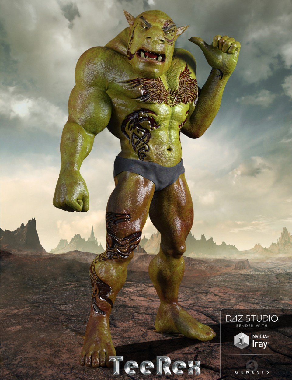 图片[1]-[daz角色] TeeRex为创世纪3男-DAZ爱好者