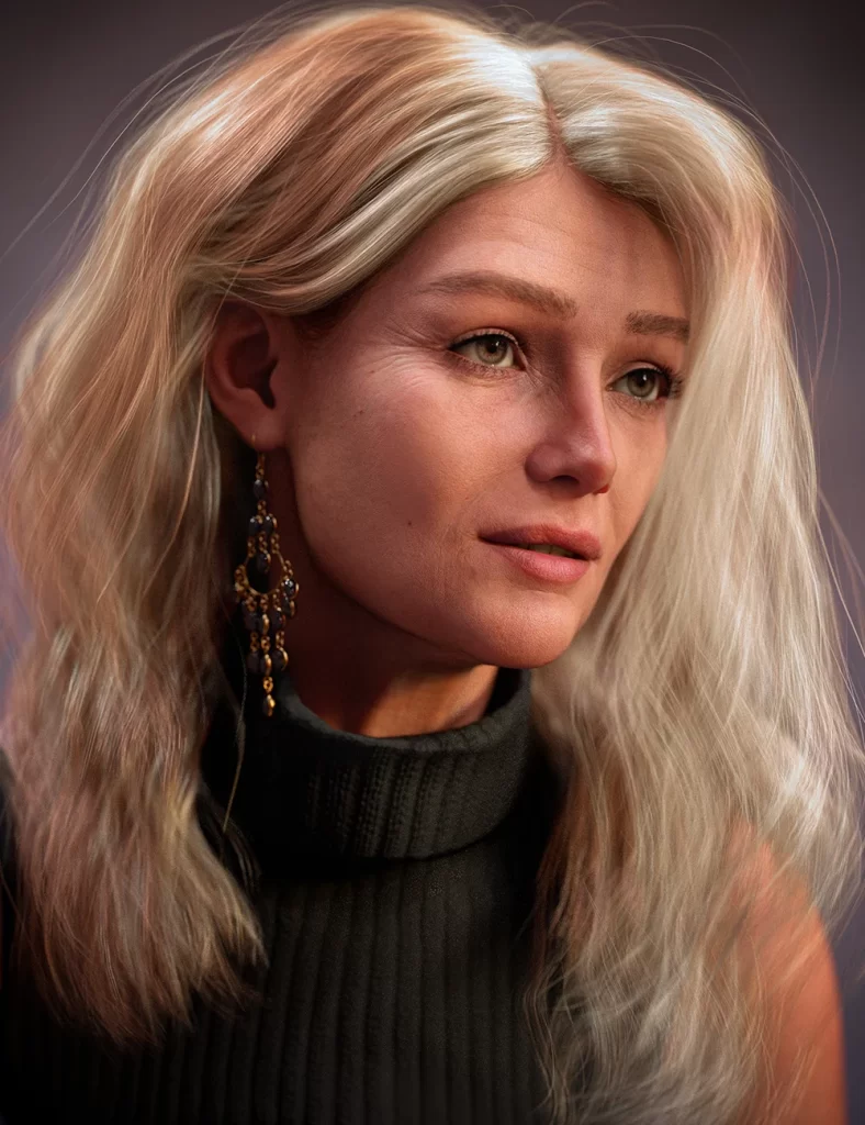 [daz发型] Side Parted Long Bob Hair for Genesis 9-DAZ爱好者