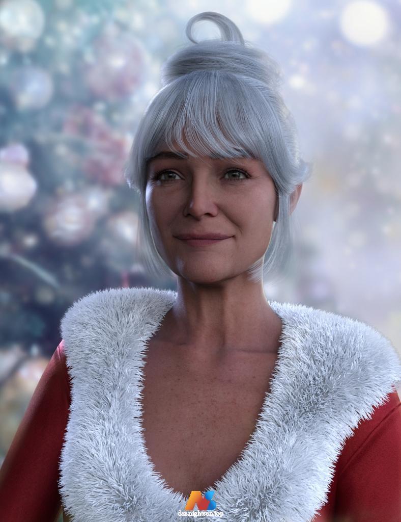 [daz发型] Festive Updo Hair for Genesis 9-DAZ爱好者