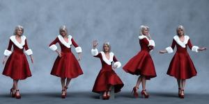 图片[3]-[daz姿势] Mrs. Claus Poses for Genesis 9-DAZ爱好者