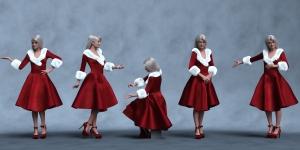 图片[2]-[daz姿势] Mrs. Claus Poses for Genesis 9-DAZ爱好者
