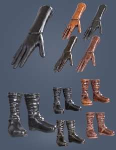 [daz服装] Halloween Plague Doctor Gloves and Shoes for Genesis 8 and 8.1 Females-DAZ爱好者