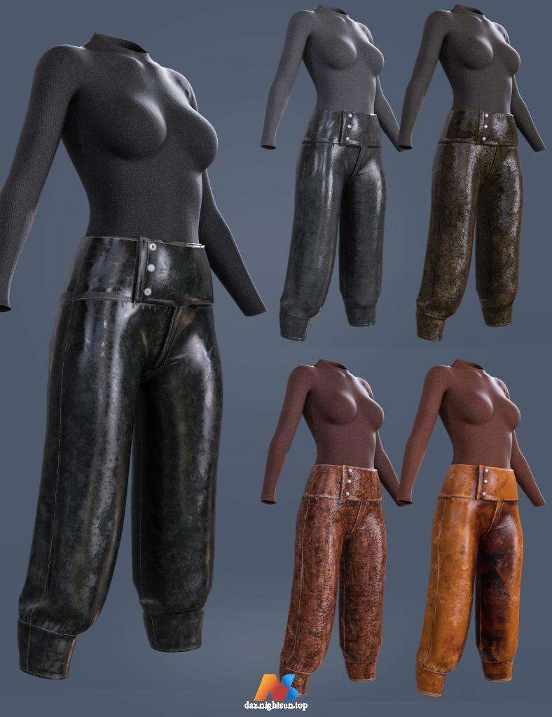 [daz服装] Halloween Plague Doctor dForce Pant and Tight for Genesis 8 and 8.1 Females-DAZ爱好者