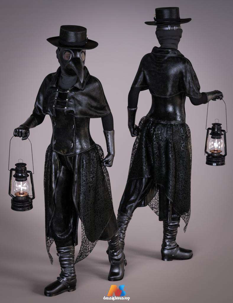 图片[2]-[daz服装] 万圣节瘟疫医生装束 for Genesis 8 and 8.1 Females-DAZ爱好者