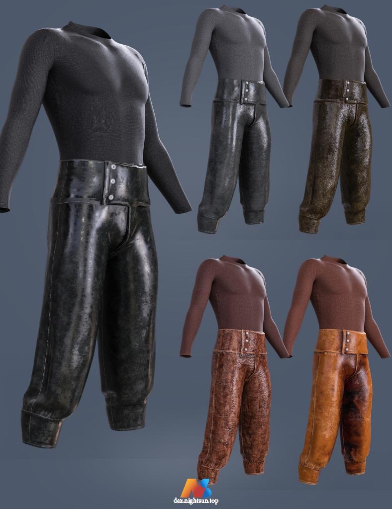 [daz服装] Halloween Plague Doctor dForce Pant and Tight for Genesis 8 and 8.1 Males-DAZ爱好者