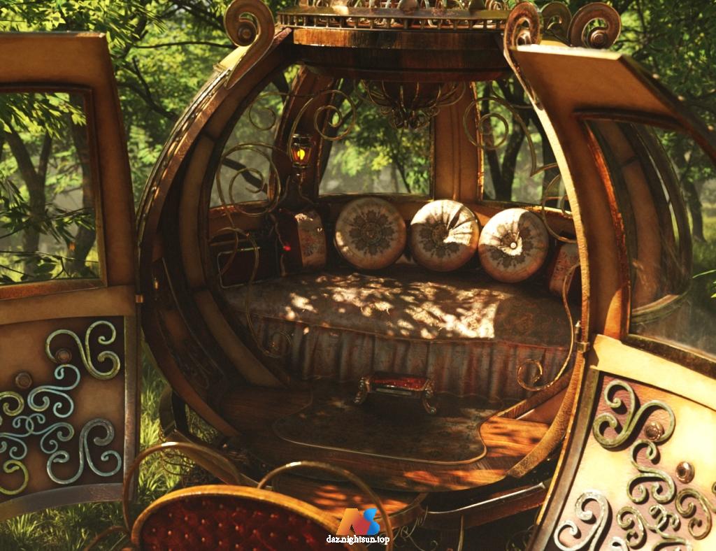 图片[3]-[daz载具] XI Steampunk Pumpkin Carriage-DAZ爱好者