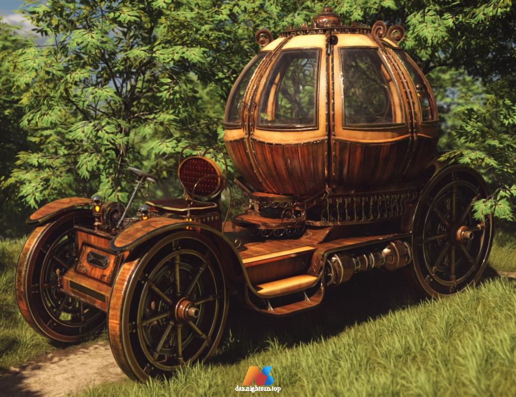 图片[2]-[daz载具] XI Steampunk Pumpkin Carriage-DAZ爱好者