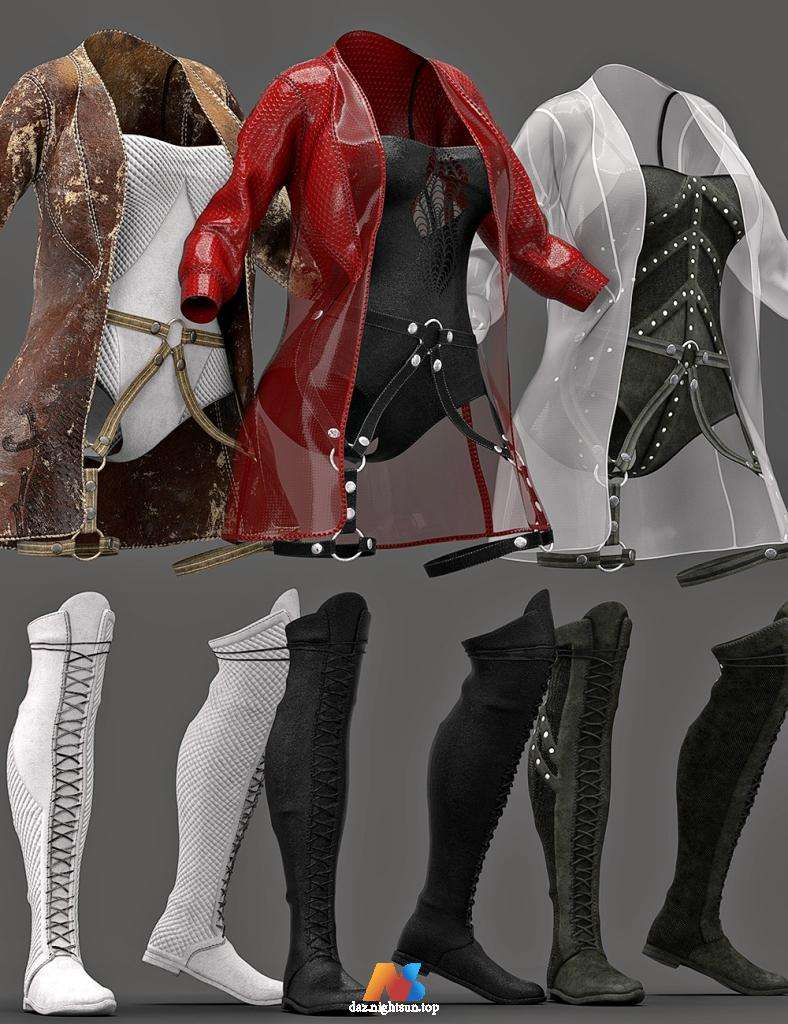 图片[3]-[daz服装] dForce Cyborg Soul Outfit for Genesis 8 Females-DAZ爱好者