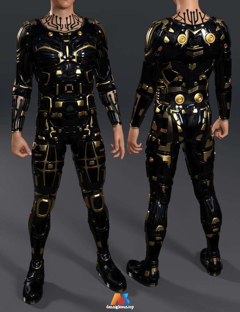 图片[3]-[daz服装] Cyber Guardian Outfit for Genesis 8.1 Males-DAZ爱好者
