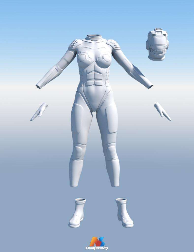 [daz载具] [daz服装] Sci-Fi Bike and Outfit for Genesis 8 Female(s)