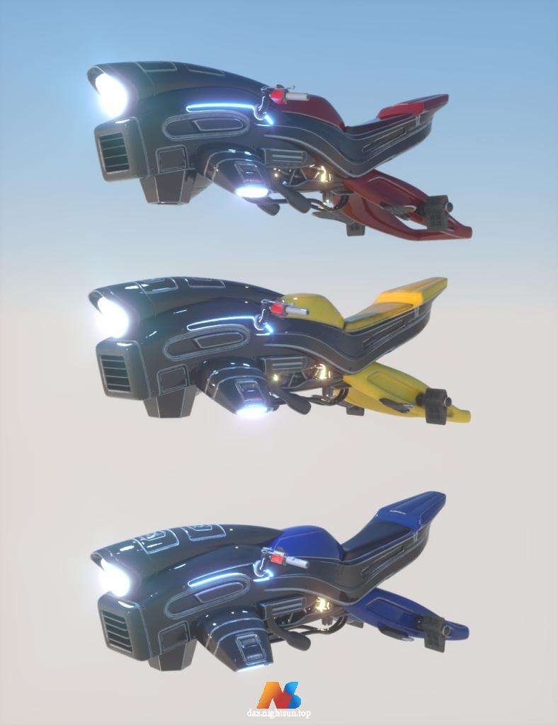 图片[5]-[daz载具] [daz服装] Sci-Fi Bike and Outfit for Genesis 8 Female(s)-DAZ爱好者